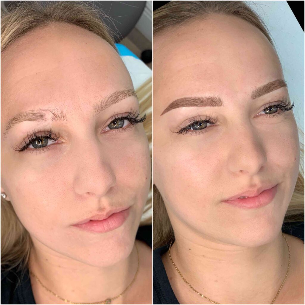 Microblading Before and After.